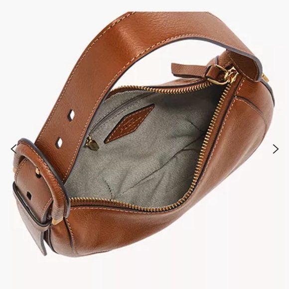 AUTHENTIC FOSSIL HARWELL LEATHER CRESCENT BAG - Picture 4 of 13